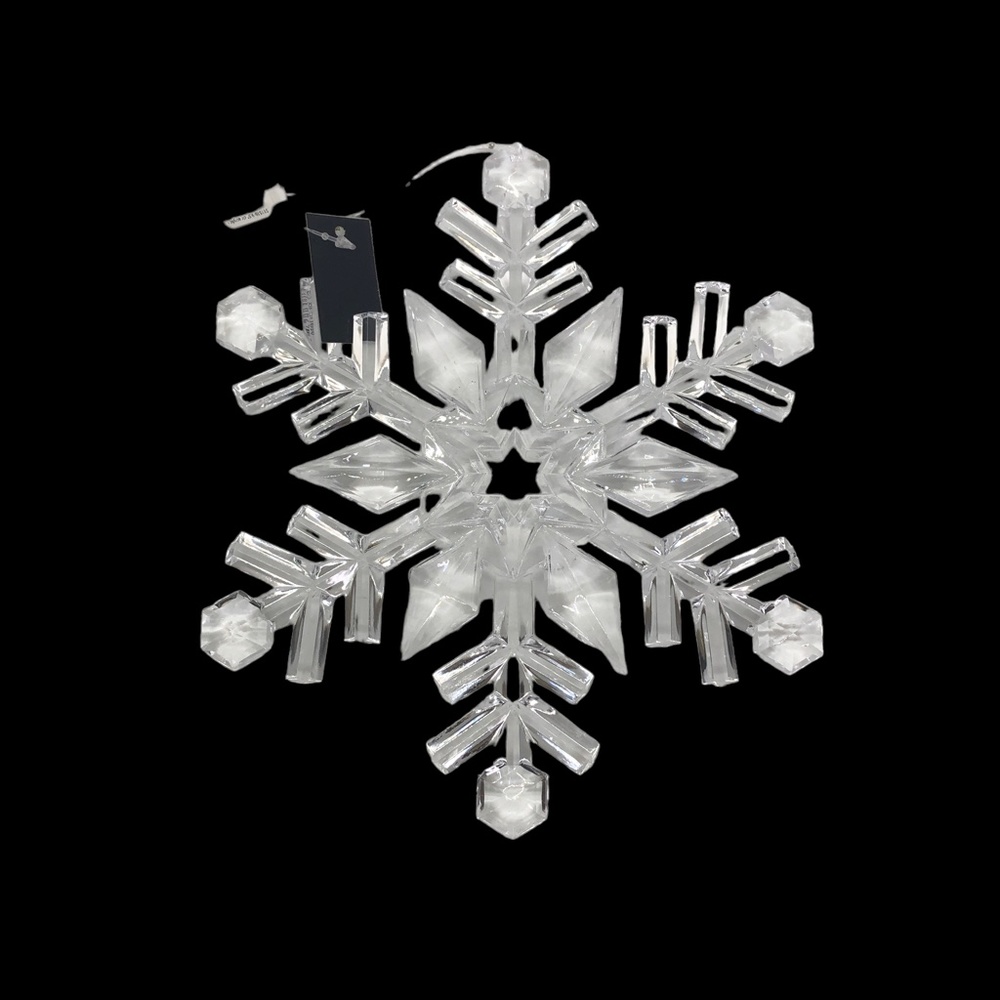 Large Clear Acrylic Crystal Snowflake Christmas Tree Ornaments 9.5” - Picture 3 of 12